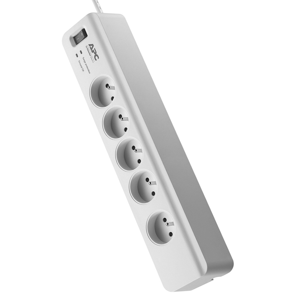 Power Strip APC PM5-FR Essential SurgeArrest, 5 Socket, White