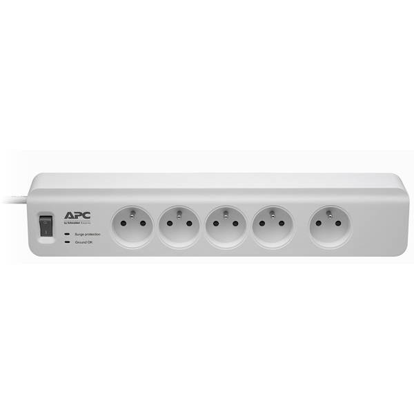 Power Strip APC PM5-FR Essential SurgeArrest, 5 Socket, White