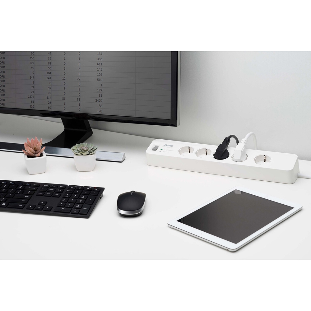 Power Strip APC PM5-FR Essential SurgeArrest, 5 Socket, White