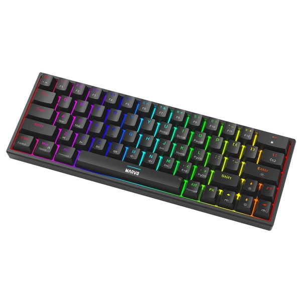 კლავიატურა Marvo KG955W, Wireless, RGB, BT, 2.4G, Gaming Keyboard, Black