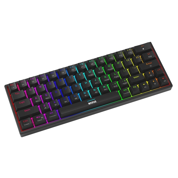 კლავიატურა Marvo KG955W, Wireless, RGB, BT, 2.4G, Gaming Keyboard, Black