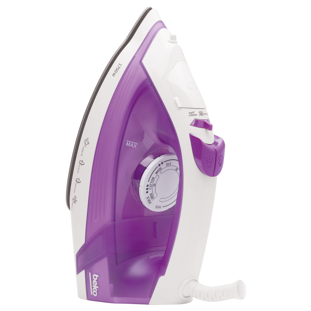 ორთქლის უთო Beko SIM 3617, 1800W, 220ML, Steam Iron, White/Purple