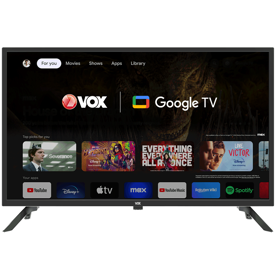 ტელევიზორი VOX 32GOH300B, 32", HD, Smart TV, HDMI, USB, LAN, Bluetooth, Wi-Fi, Black