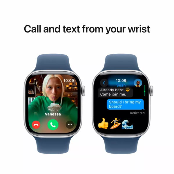 Smart Watch Apple MWWU3QI/A Series 10, 1.8", IP6X Waterproof, Bluetooth, Wi-Fi, Rose Gold