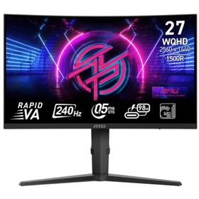 მონიტორი MSI 9S6-3CD04H-061 MPG 275CQRXF, 27", Monitor, WQHD, VA, HDMI, USB-C, USB, DP, Black