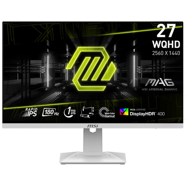 Monitor MSI 9S6-3CC29H-277 MAG 274QRFW, 27", WQHD, IPS, HDMI, USB-C, DP, White