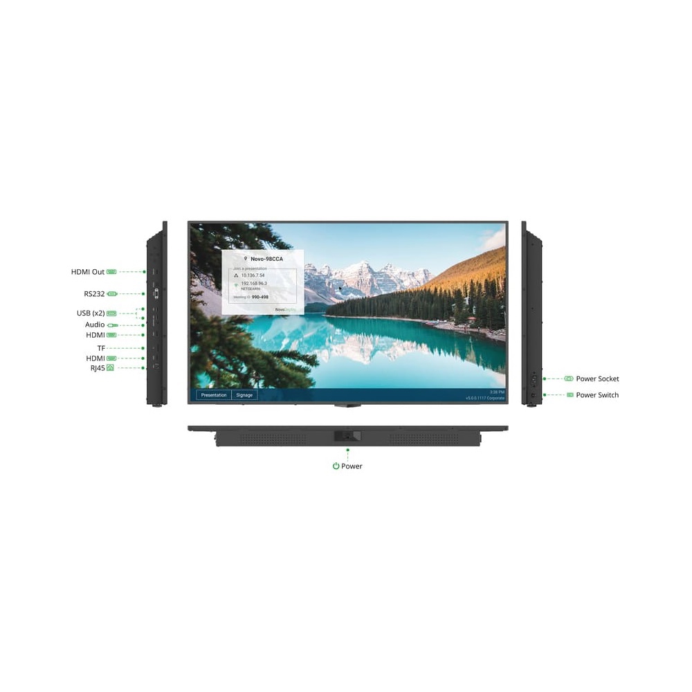 კომერციული ეკრანი Vivitek DK753 NovoDisplay DK-3 series, 75", 4GB, 32GB, DSD 24/7, Digital Signage Display, Black