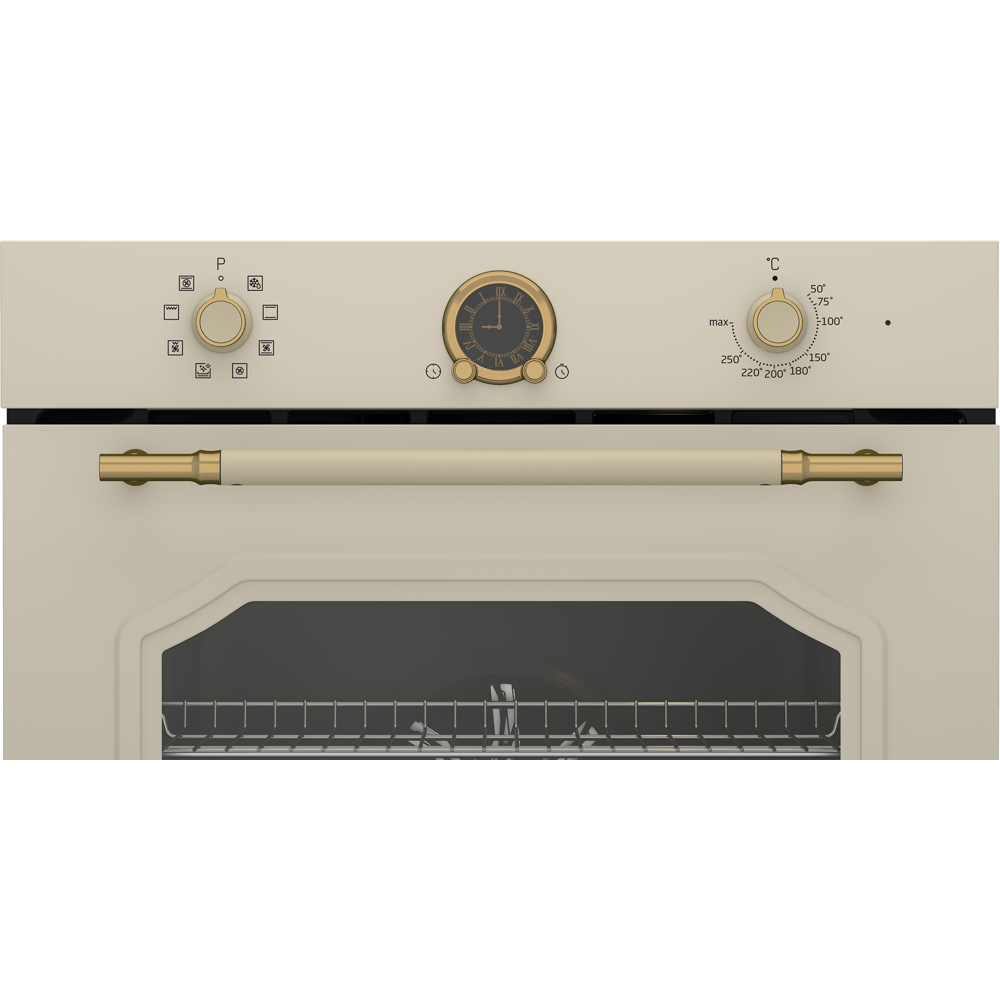 ჩასაშენებელი ელექტრო ღუმელი Beko RBIM 19200 CD b300, 2400W, 72L, Built-In Electric Oven, Cream