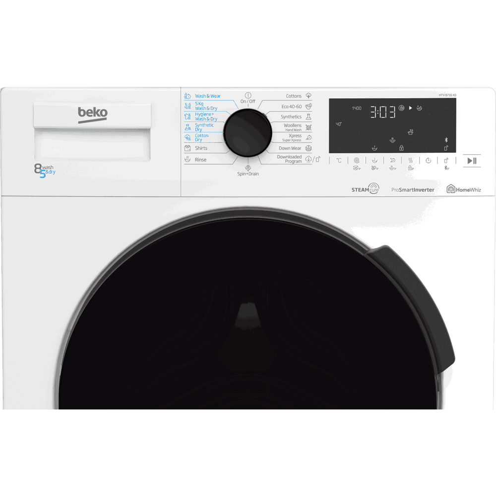 Washing+Dryer Machine Beko HTV 8716 X0 b300, 8Kg, D, 1400Rpm, White