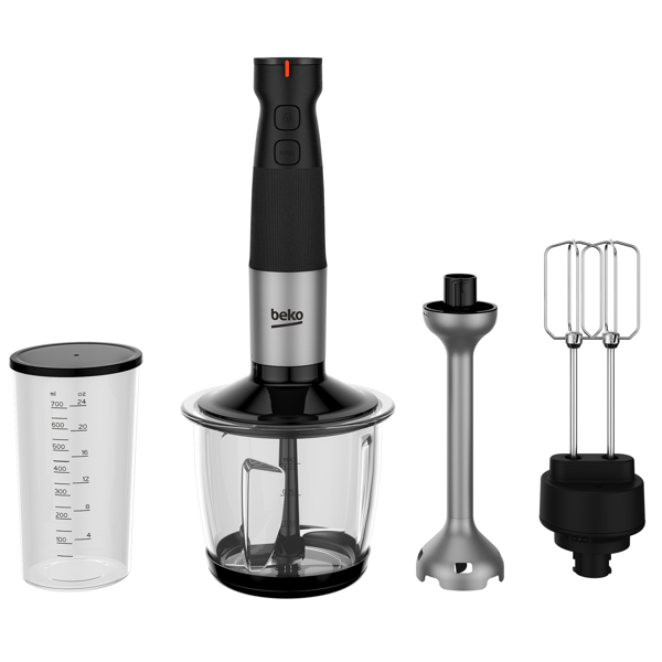 Hand Blender Beko HBA 81762 BX, 750W, 0.7L, Black/Silver