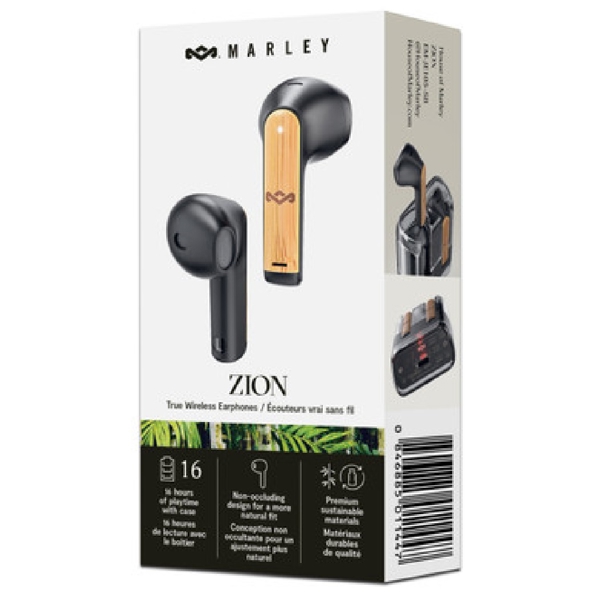 ყურსასმენი House of Marley EM-JE105-SB ZionTWS Exec, Earbuds, Wireless, Bluetooth, Signature Black