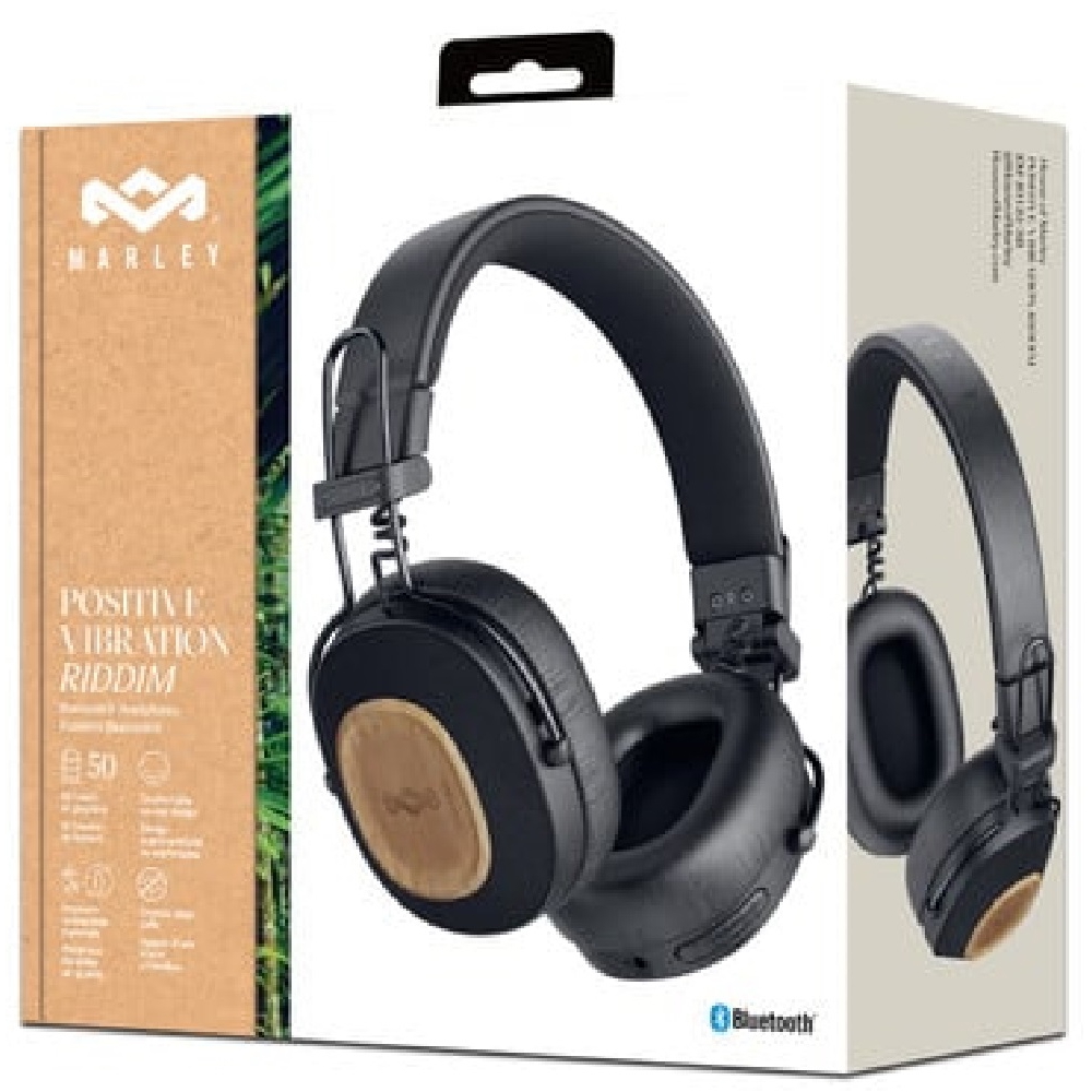 Headset House of Marley EM-JH135-SB, Wireless, Bluetooth, USB, Black