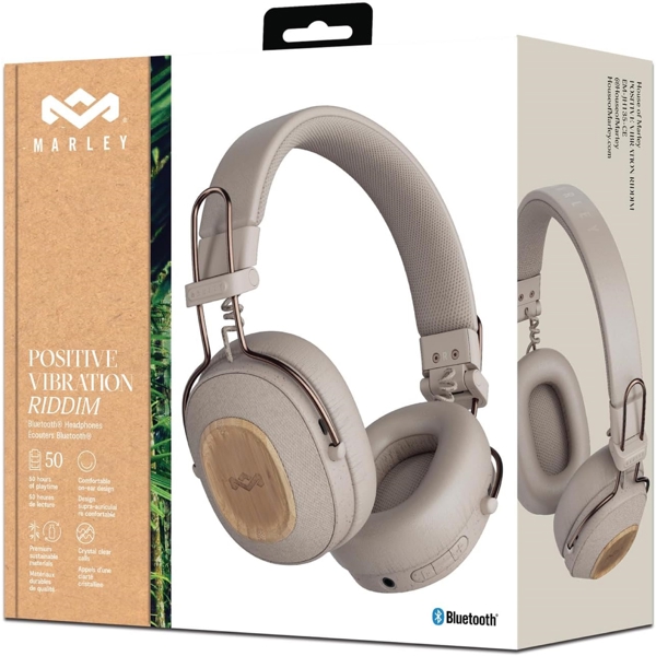 ყურსასმენი House Of Marley EM-JH135-CE, Headset, Wireless, Bluetooth, USB, Beige