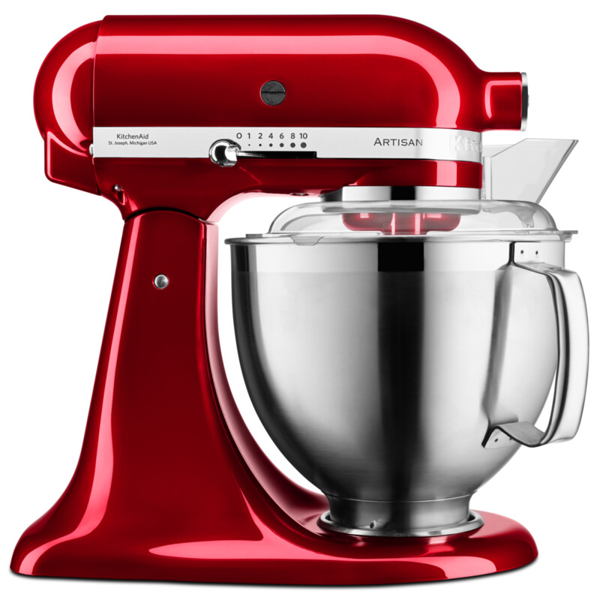 მიქსერი KitchenAid 5KSM185PSECA Artisan, 300W, Mixer, Red