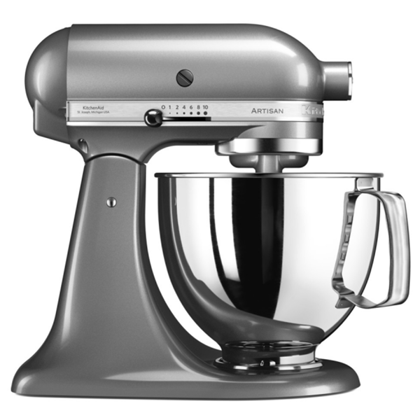 მიქსერი KitchenAid 5KSM125ECU Artisan, 300W, Mixer, Silver