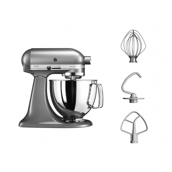 მიქსერი KitchenAid 5KSM125ECU Artisan, 300W, Mixer, Silver