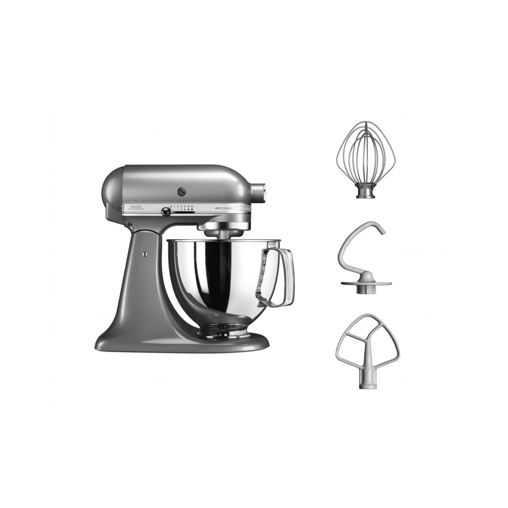 მიქსერი KitchenAid 5KSM125ECU Artisan, 300W, Mixer, Silver