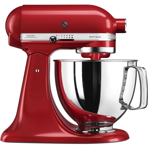 მიქსერი KitchenAid 5KSM125EER Artisan, 300W, Mixer, Empire Red