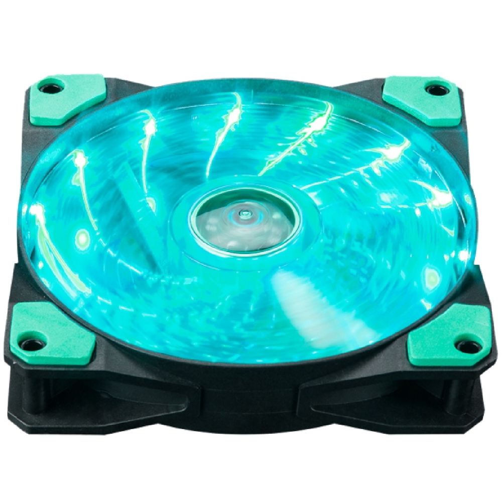 ქულერი Marvo FN-10 GN, LED, 120mm, 1200RPM, Cooler, Black