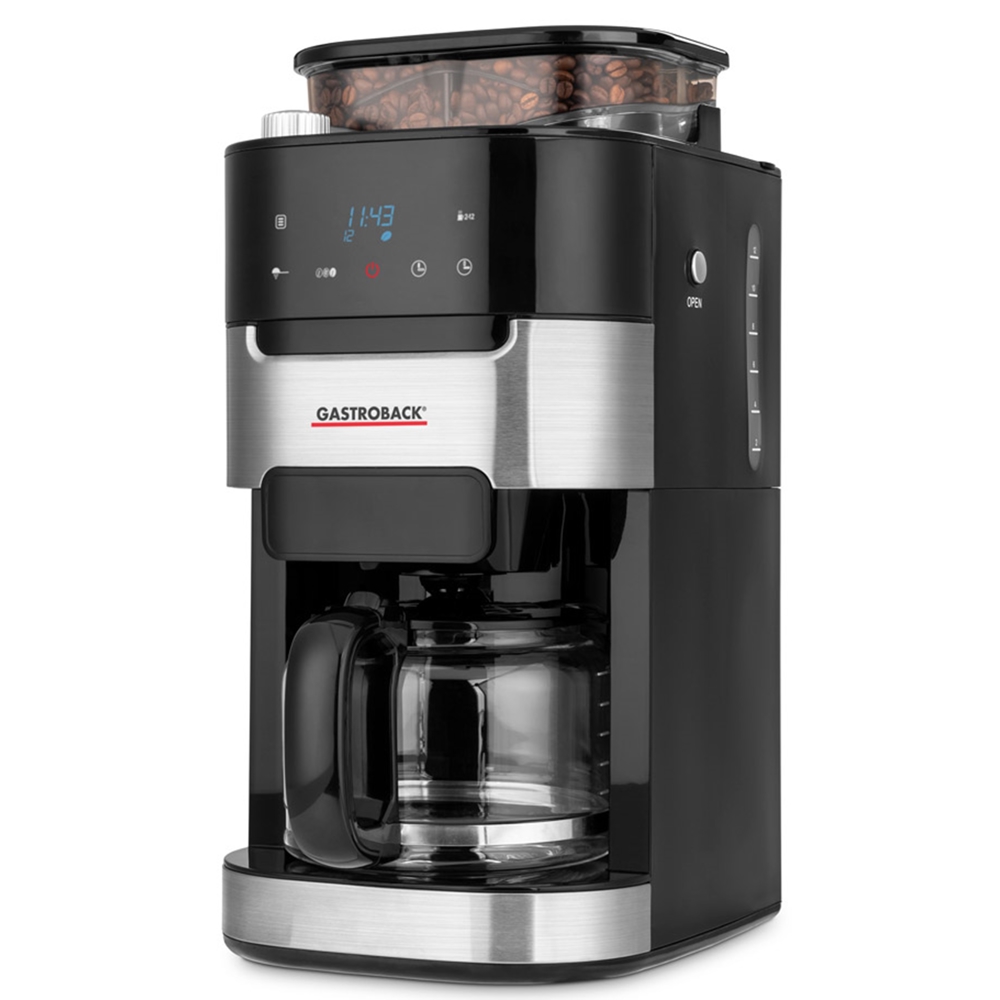 ყავის აპარატი Gastroback 42711 Grind&Brew Pro, 900W, 1.5L, Coffee Machine, Black