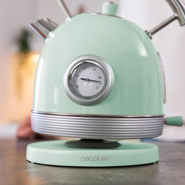 ელექტრო ჩაიდანი Cecotec 1483 Thermosense 420 Vintage, 2200W, 1.8L, Electric Kettle, Green