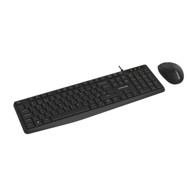 Keyboard And Mouse Canyon CNE-HSETW01 SET-W01, Wireless, USB, Black