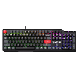 კლავიატურა MSI S11-04RUB01-CLA Vigor GK41 Dusk, Wired, RGB, USB, Gaming Keyboard, Black