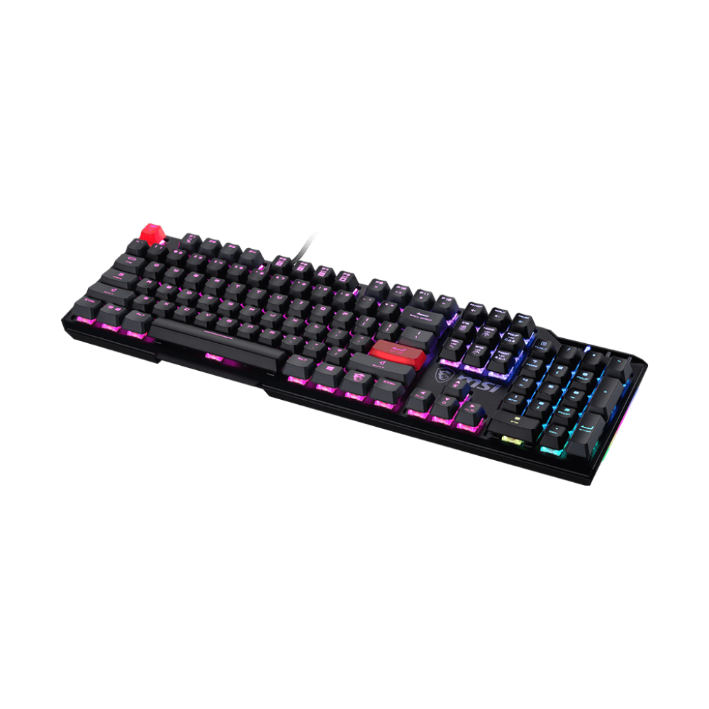 კლავიატურა MSI S11-04RUB01-CLA Vigor GK41 Dusk, Wired, RGB, USB, Gaming Keyboard, Black