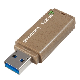 USB ფლეშ მეხსიერება GoodRam UME3-1280EFR11 Eco Friendly, 128GB, USB3.2, Brown