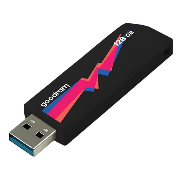 USB ფლეშ მეხსიერება GoodRam UCL3-1280K0R11, 128GB, USB3.2, Black