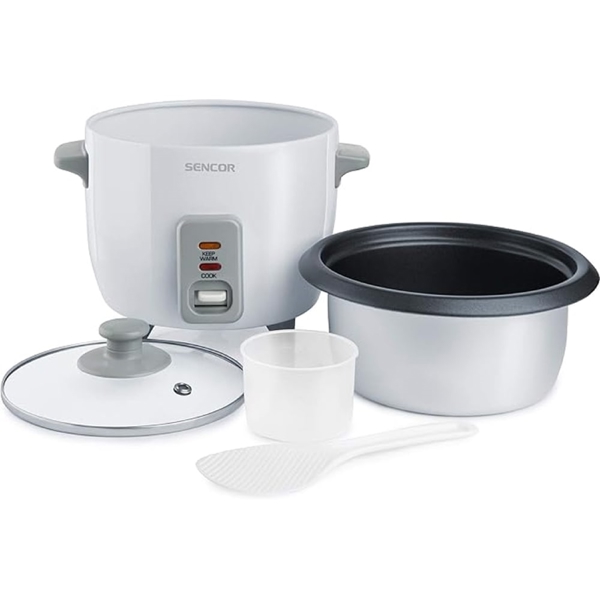 ბრინჯის სახარში Sencor SRM 0600WH, 300W, 0.6L, Rice Cooker, White