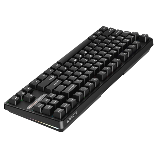 Gaming Keyboard 1STPlayer DK6.0-TKL-BK-BLS Tenkeyless, Wired, RGB, Black