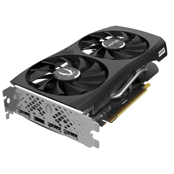 Graphic Card Zotac ZT-D40600H-10M Twin Edge OC, GeForce RTX4060, 8GB, 128-bit, DP, HDMI, Black