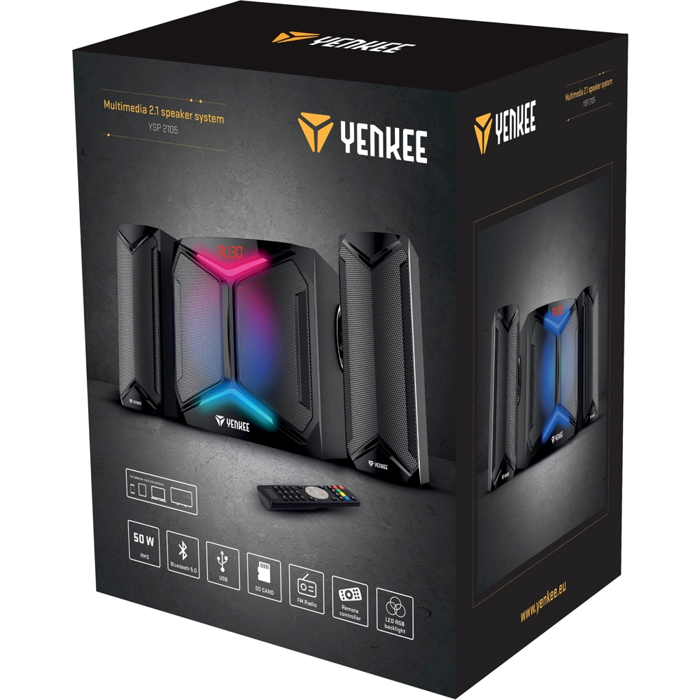 დინამიკი Yenkee YSP 2105, 50W, Bluetooth, 3.5mm, Speaker, Black