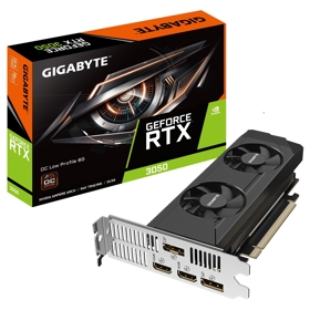 Graphic Card Gigabyte GV-N3050OC-6GL OC, GeForce RTX3050, 6GB, 96-Bit, HDMI, DP, Black