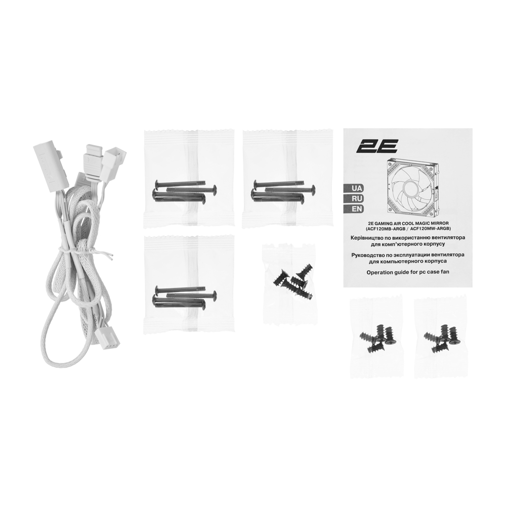 ქულერი 2E 2E-ACF120MW-ARGB, ARGB, 120mm, 2000Rpm, Cooler, White