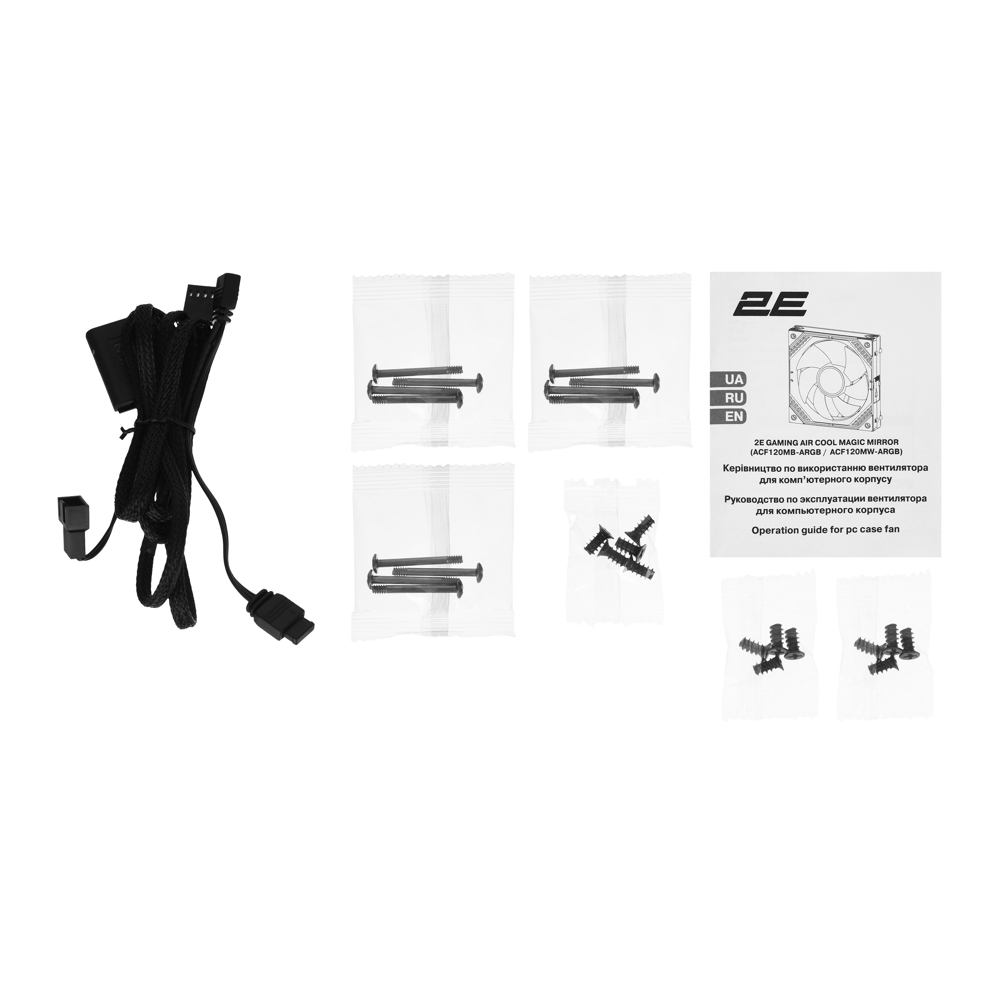 ქულერი 2E 2E-ACF120MB-ARGB, ARGB, 120mm, 2000Rpm, Cooler, Black