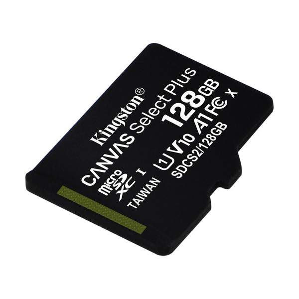 მეხსიერების ბარათი Kingston SDCS2/128GBSP, 128GB, microSDXC, C10, UHS-I, U1, Black