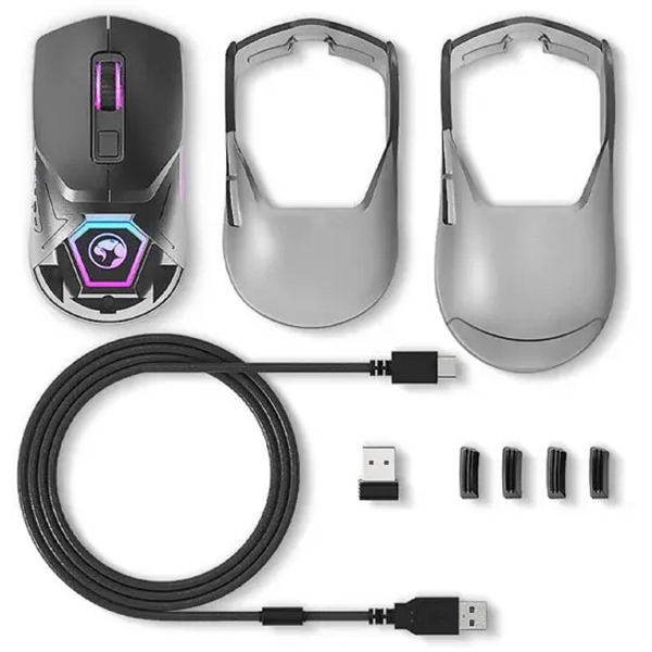 მაუსი Marvo G1W GY Z FIT PRO, Wireless, Bluetooth, USB, Gaming Mouse, Black