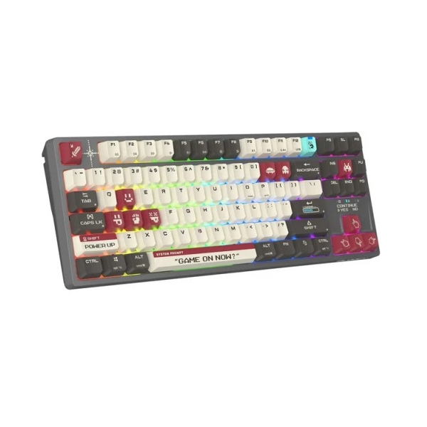 კლავიატურა A4Tech Bloody WS87, Wireless, RGB, USB, Bluetooth, Gaming Keyboard, Pixels Red