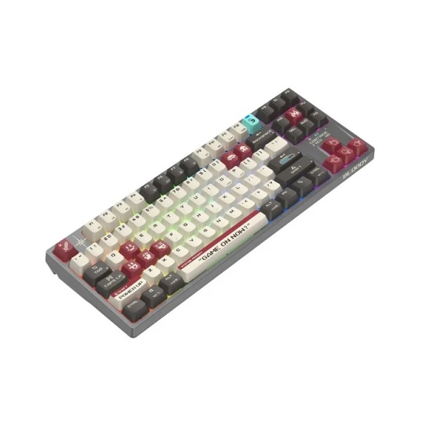 კლავიატურა A4Tech Bloody WS87, Wireless, RGB, USB, Bluetooth, Gaming Keyboard, Pixels Red