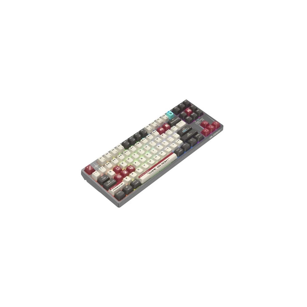 კლავიატურა A4Tech Bloody WS87, Wireless, RGB, USB, Bluetooth, Gaming Keyboard, Pixels Red