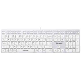 Keyboard A4Tech Fstyler FX50 Scissor, Wired, USB, White