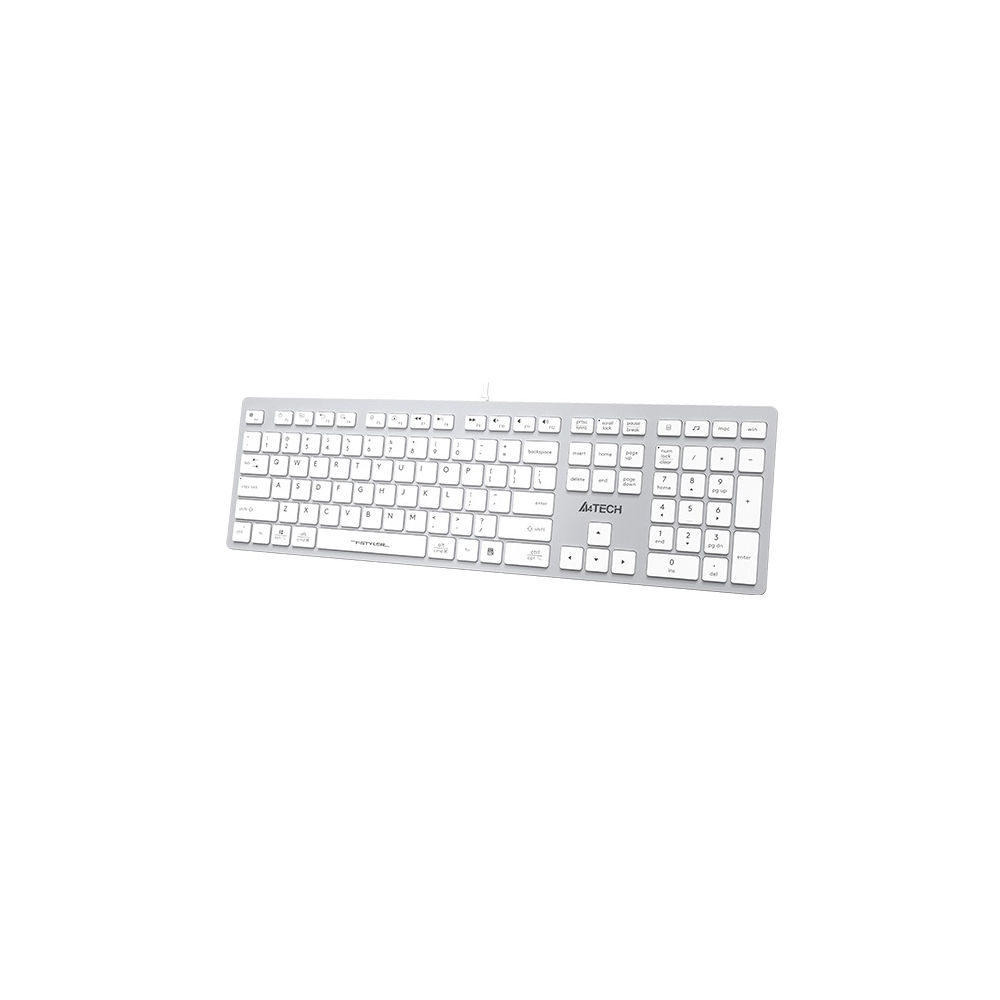 კლავიატურა A4Tech Fstyler FX50 Scissor, Wired, USB, Keyboard, White