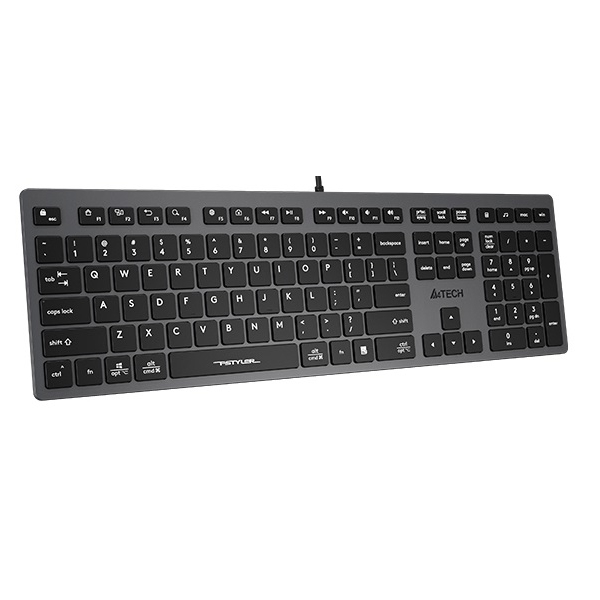 კლავიატურა A4Tech Fstyler FX50 Scissor, Wired, USB, Keyboard, Grey