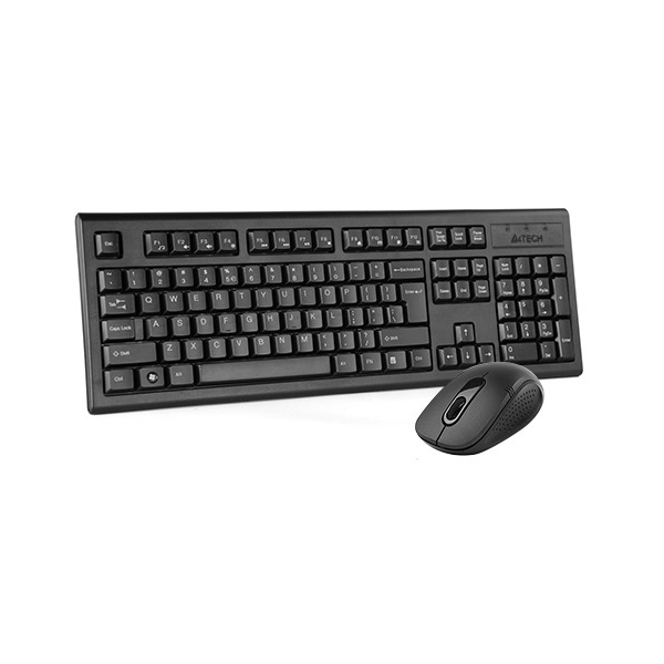 Keyboard And Mouse A4Tech 7100N, Wireless, USB, Black