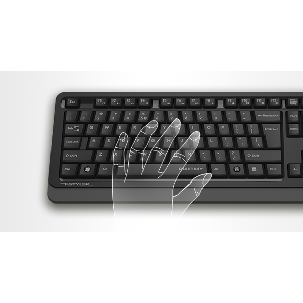 Keyboard And Mouse, A4Tech Fstyler FGS1035Q, Wireless, USB, Grey