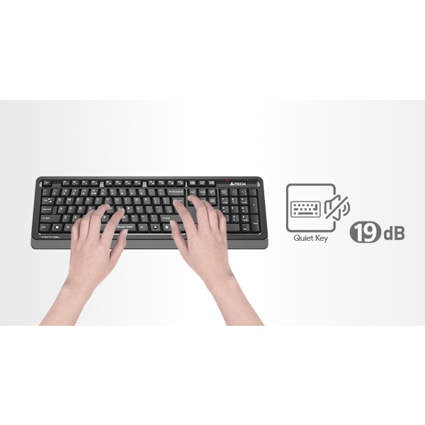 Keyboard And Mouse, A4Tech Fstyler FGS1035Q, Wireless, USB, Grey