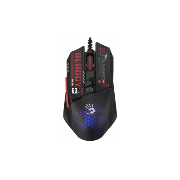 მაუსი A4tech W60 Max Mini, Wired, RGB, USB, Gaming Mouse, Black