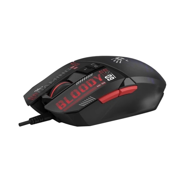 მაუსი A4tech W60 Max Mini, Wired, RGB, USB, Gaming Mouse, Black